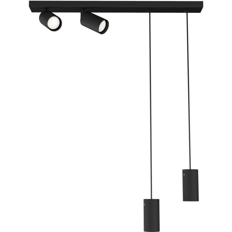 foto del prodotto hybrid plaf sosp, 4x gu10, max 33w, metallo, nero, d.6cm lumicom