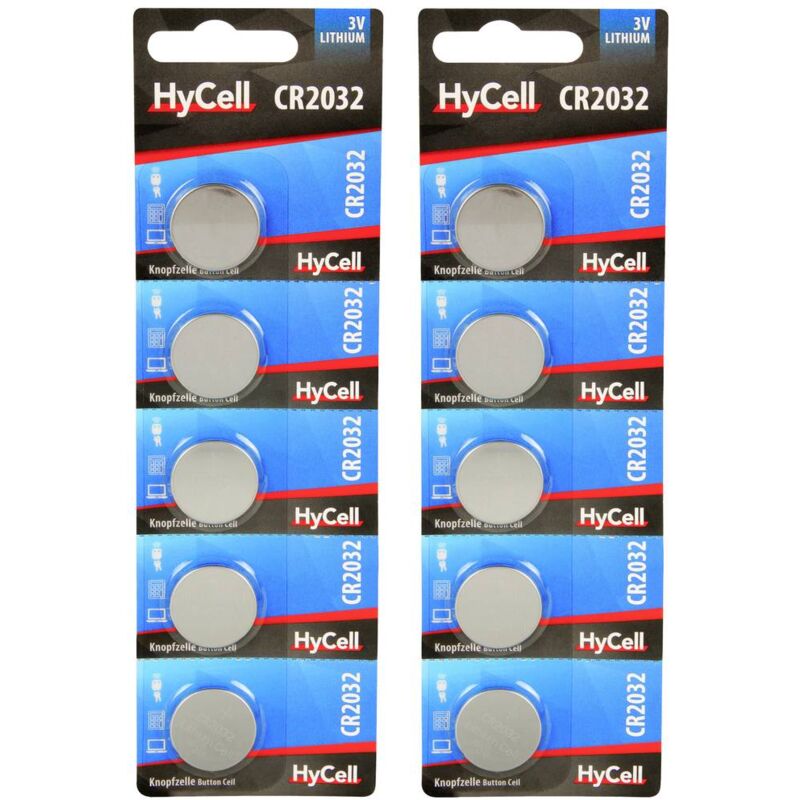 foto del prodotto hycell gmbh ansmann kit batterie a bottone cr 2032 3 v 10 pz. litio cr2032 10er pack