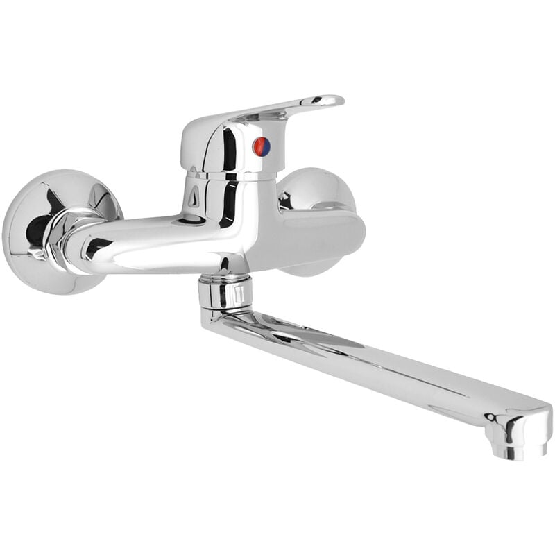 foto del prodotto hydra miscelatore monocomando per lavello a muro ines ll finitura cromata