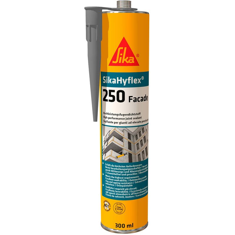 foto del prodotto hyflex 250 facade, grigio sigillante professionale a elevate prestazioni per giunti di facciate in calcestruzzo, muratura ecc. 300ml sika