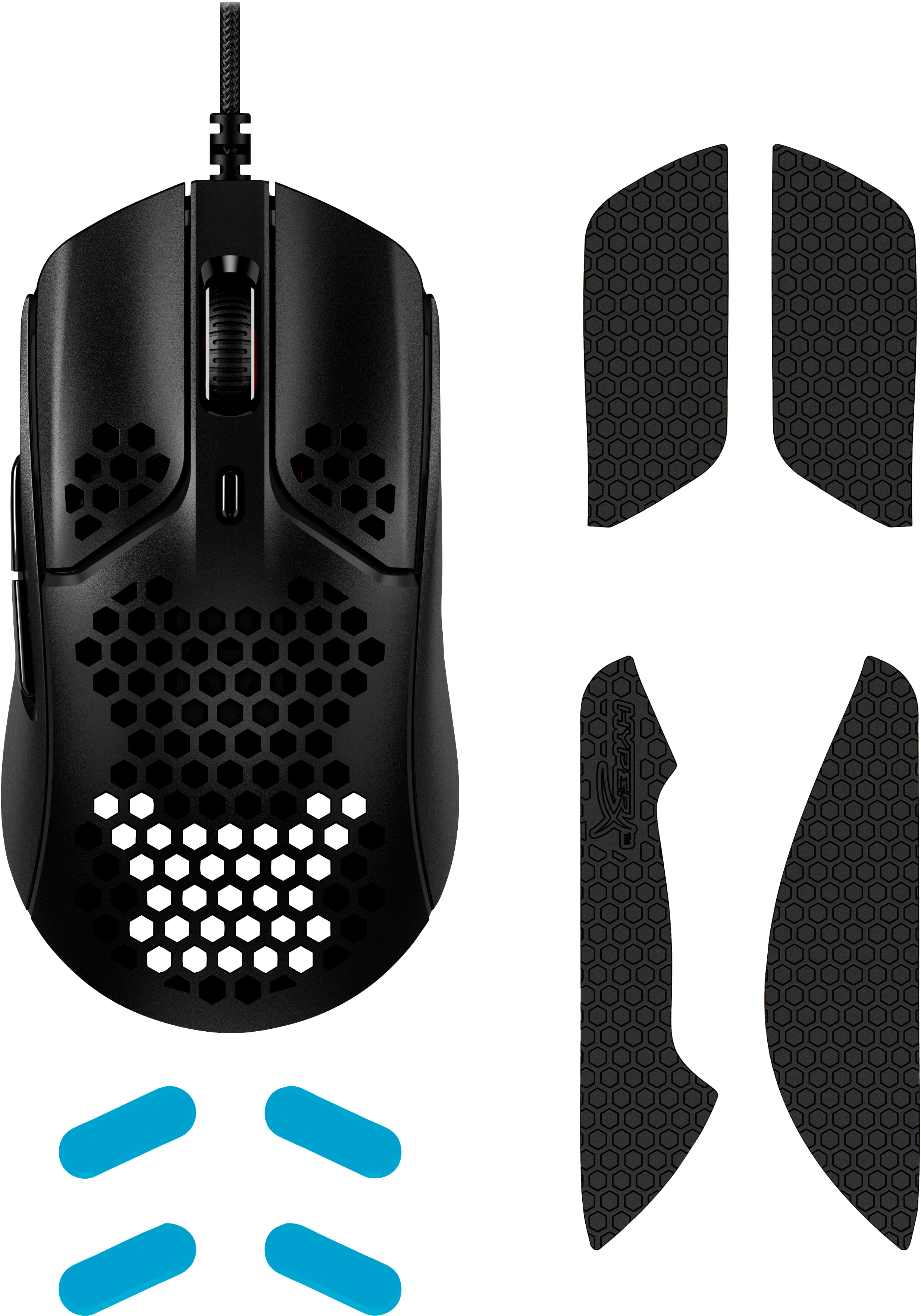 foto del prodotto hyperx pulsefire haste mouse da gaming nero 