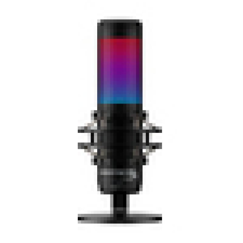 foto del prodotto hyperx quadcast microfono usb nero grigio illuminazione rgb