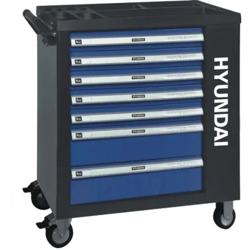 foto del prodotto hyundai 59005 cassettiera carrellata 7 cassetti con dotazione 298 pz.