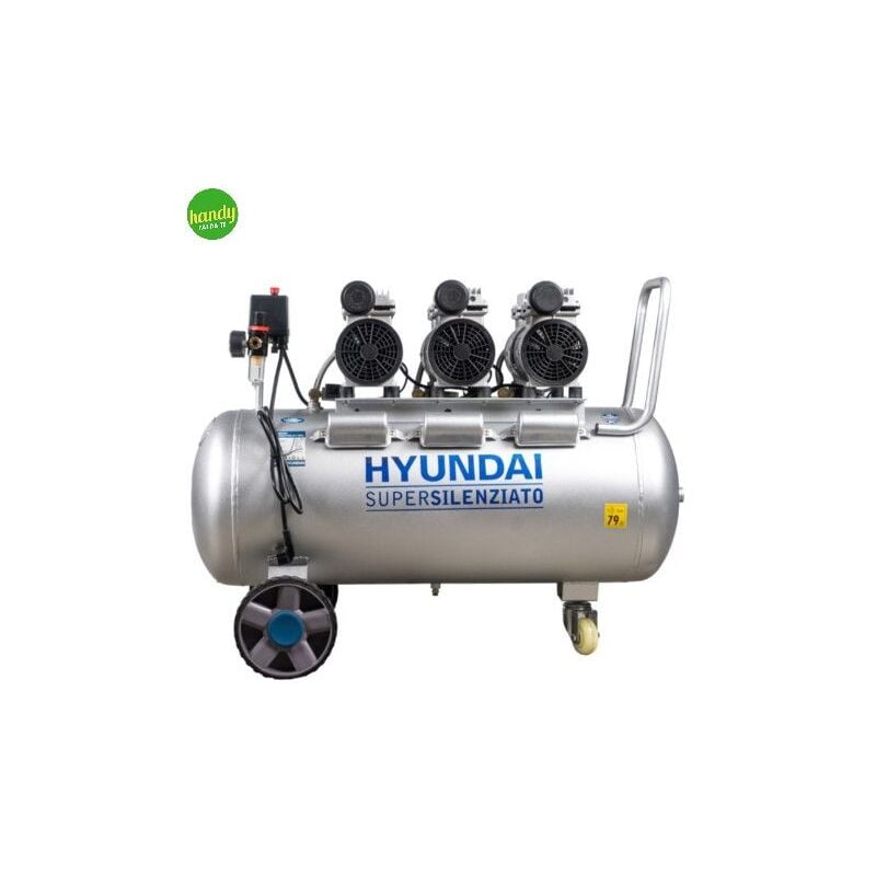 foto del prodotto hyundai 65704 compressore 2200 w oil free silenziato 100 l
