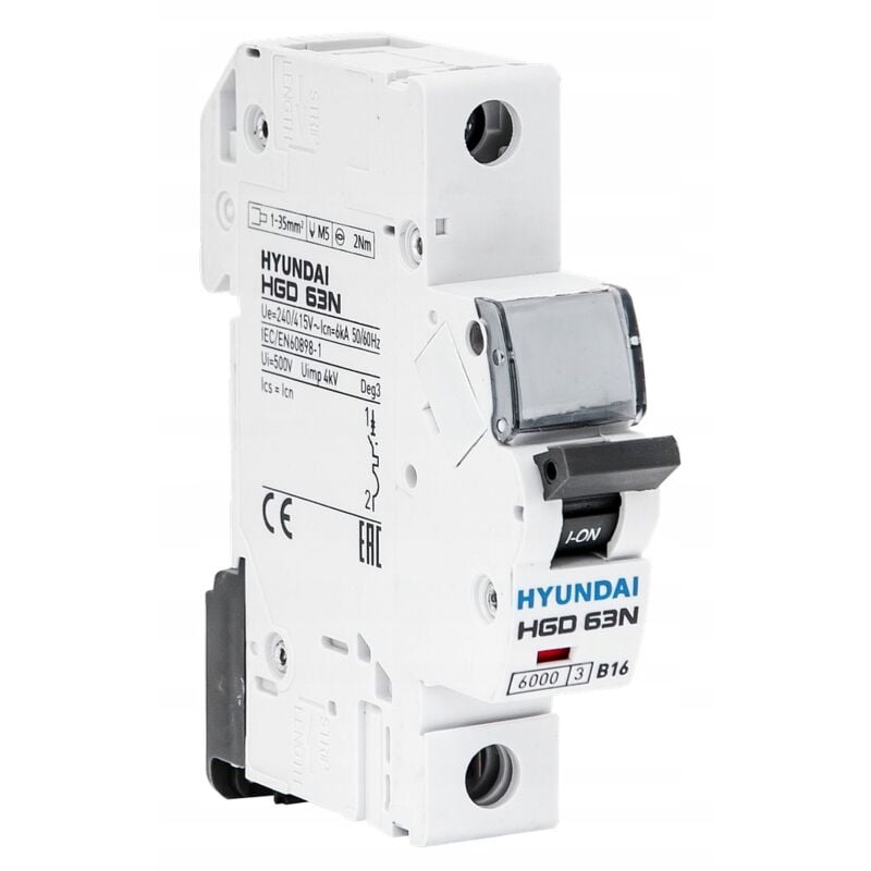 foto del prodotto hyundai hgd interruttore sovracorrente 1p, 6ka, 1a, car. c