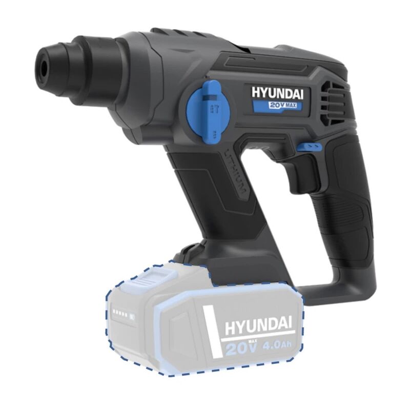 foto del prodotto hyundai trapano martello tassellatore a batteria 1,3 j 20v, solo corpo macchina cod. 25875
