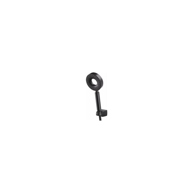 foto del prodotto hyy ar soffione doccia rotondo nero, doccetta portatile autopulente, 3 modalit , soffione doccia universale in plastica abs, soffione doccia con