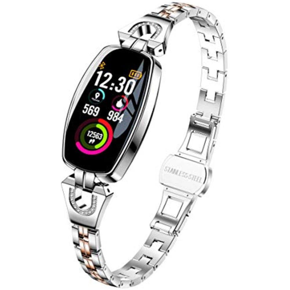 foto del prodotto i bike smart lux resistente all acqua ip67 display tft bluetooth per fitness con contapassi e cardiofrequenzimetro colore argento italia