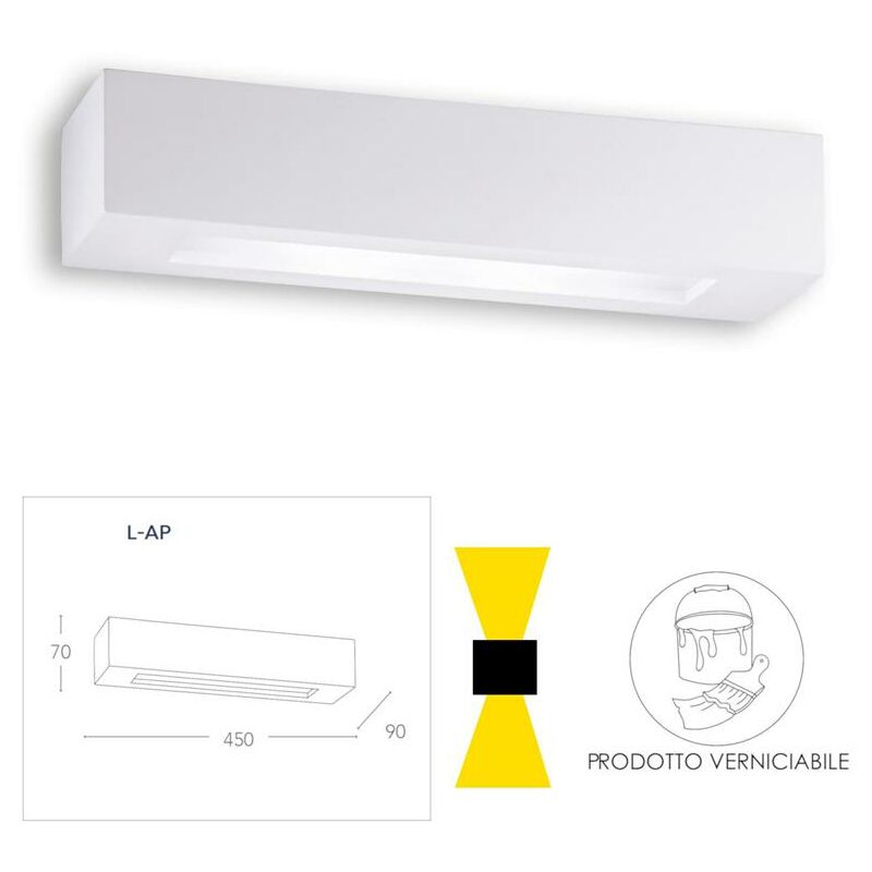 foto del prodotto i candida l ap bianco applique 2xe14 intec