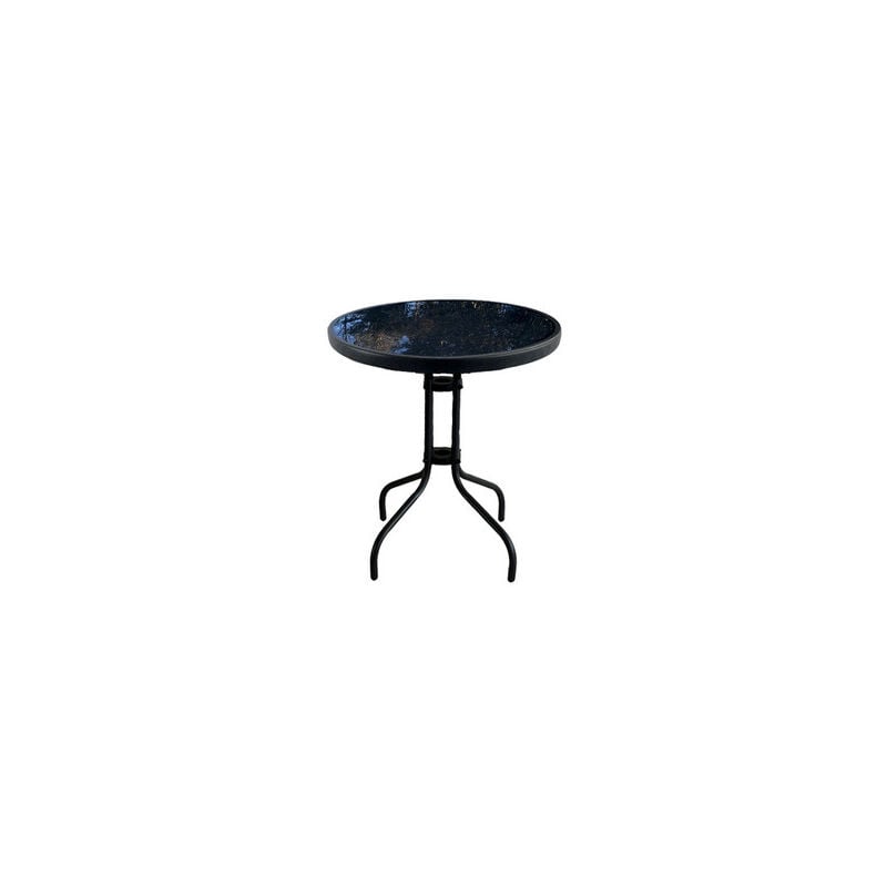 foto del prodotto i giardini del re arredo spritz tavolino con piano in vetro cm. 60x70h nero