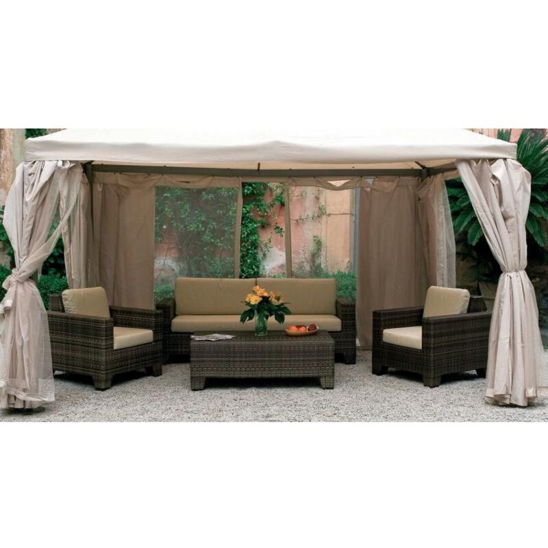 foto del prodotto i giardini del re ricambio set teli zanzariera moschiera per gazebo sahara mt.3x4 zanzariere salone