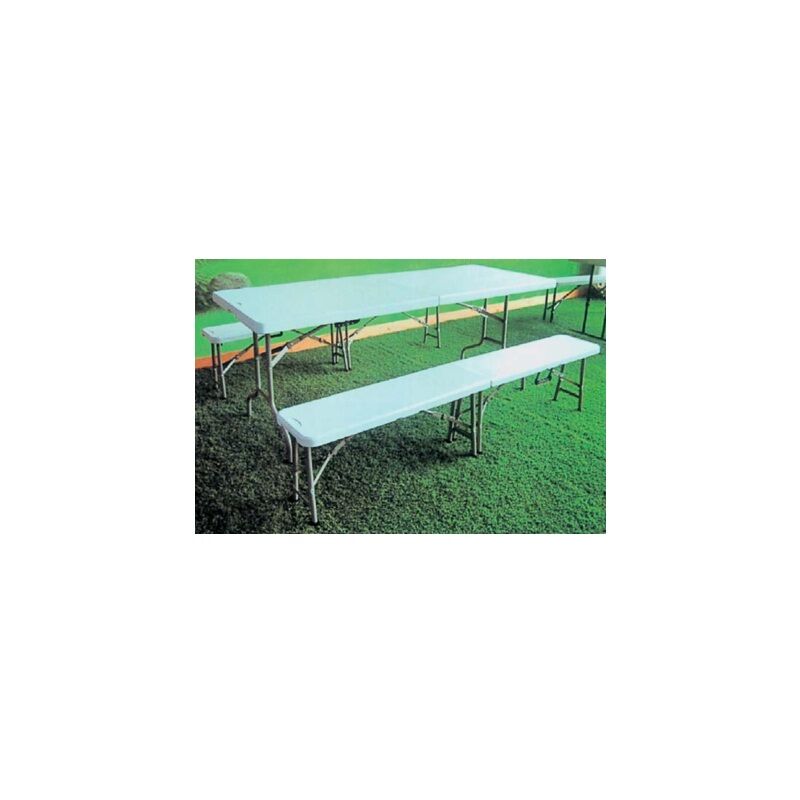 foto del prodotto i giardini del re set birreria in polietilene ripieghevole a valigia cm. 183x76x74h peso kg. 33