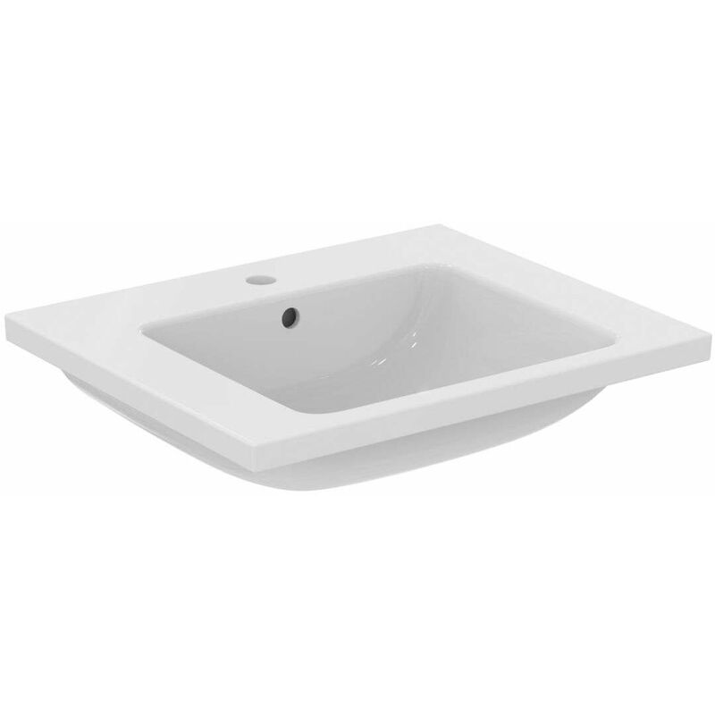 foto del prodotto i.life b lavabo da mobile 6x5 cm, con troppopieno e foro per miscelatore, bianco t460501 ideal standard