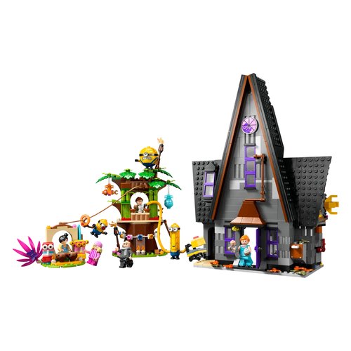 foto del prodotto i minions e la villa della famiglia di gru lego 75583 minions