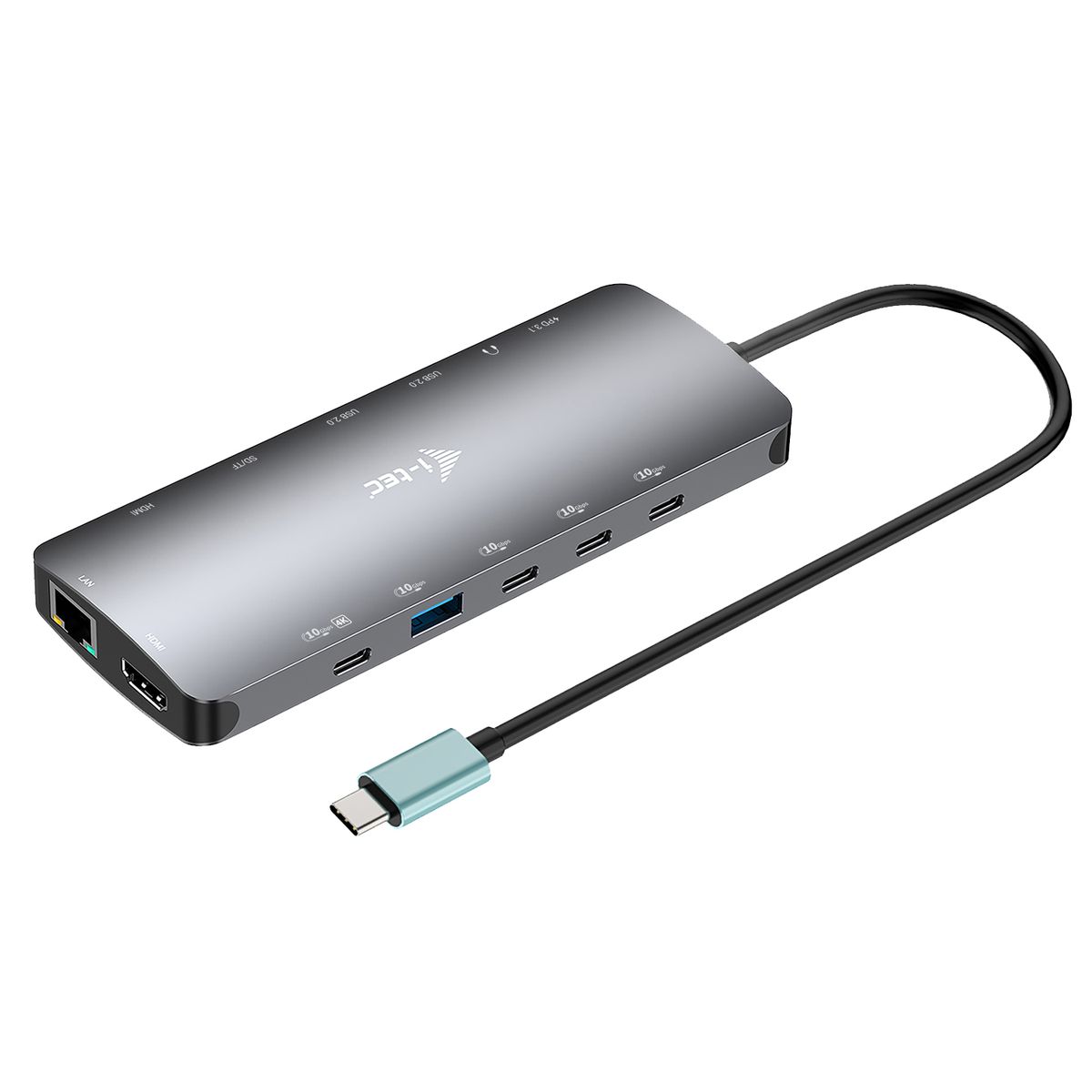foto del prodotto i tec metal usb c nano 3x display dock, 2x hdmi 1x usb c video power delivery 140w