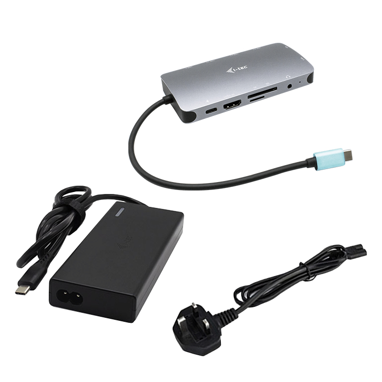 foto del prodotto i tec metal usb c nano dock hdmi vga with lan universal charger 77 w