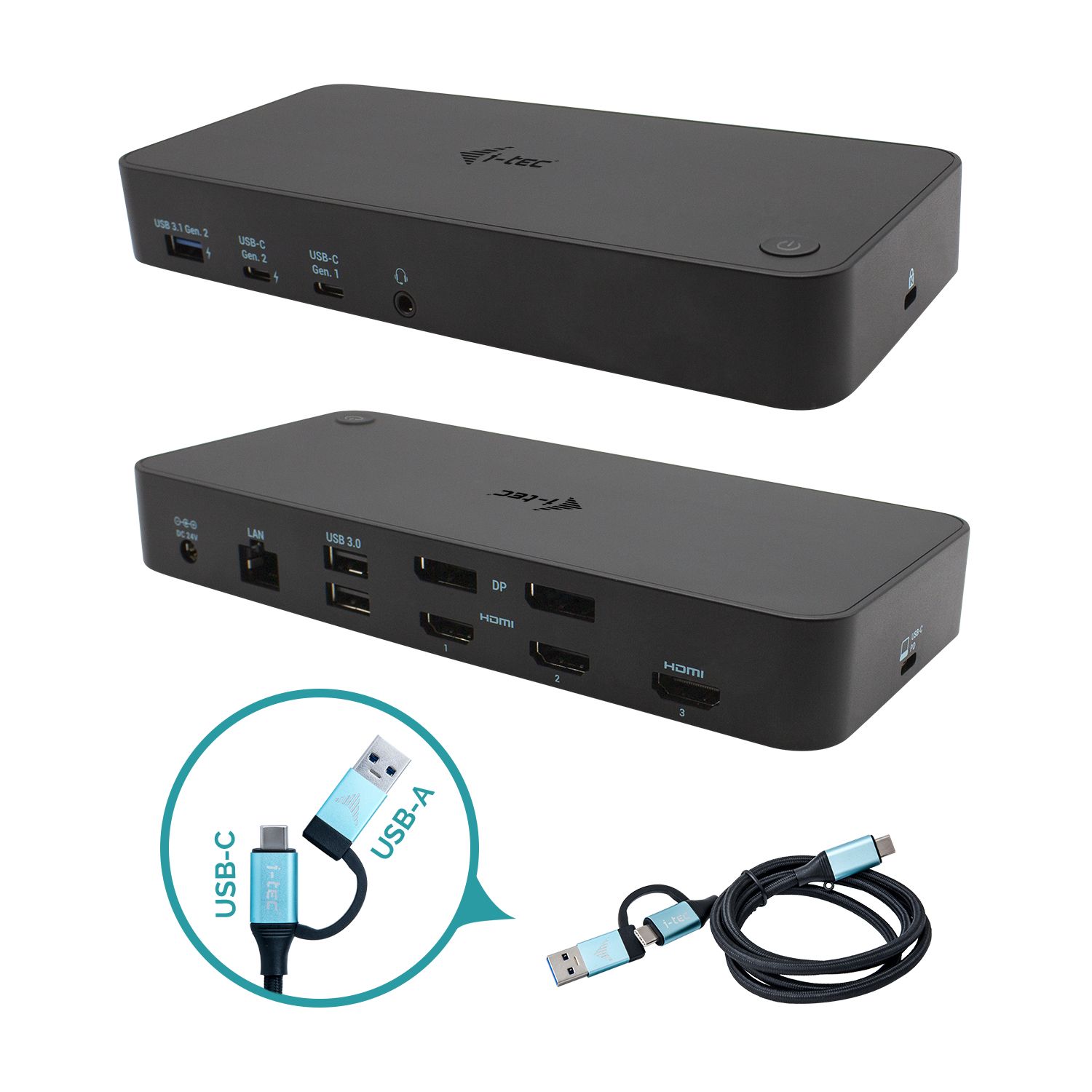 foto del prodotto i tec usb 3.0 usb c thunderbolt, 3x 4k docking station power delivery 100w