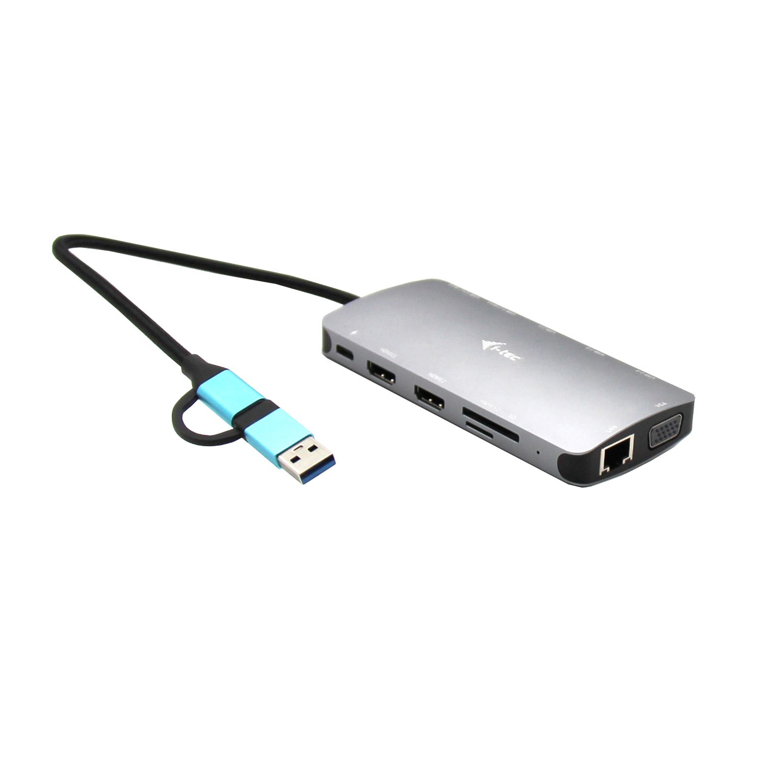 foto del prodotto i tec usb 3.0 usb c thunderbolt 3x display metal nano dock with lan power delivery 100 w