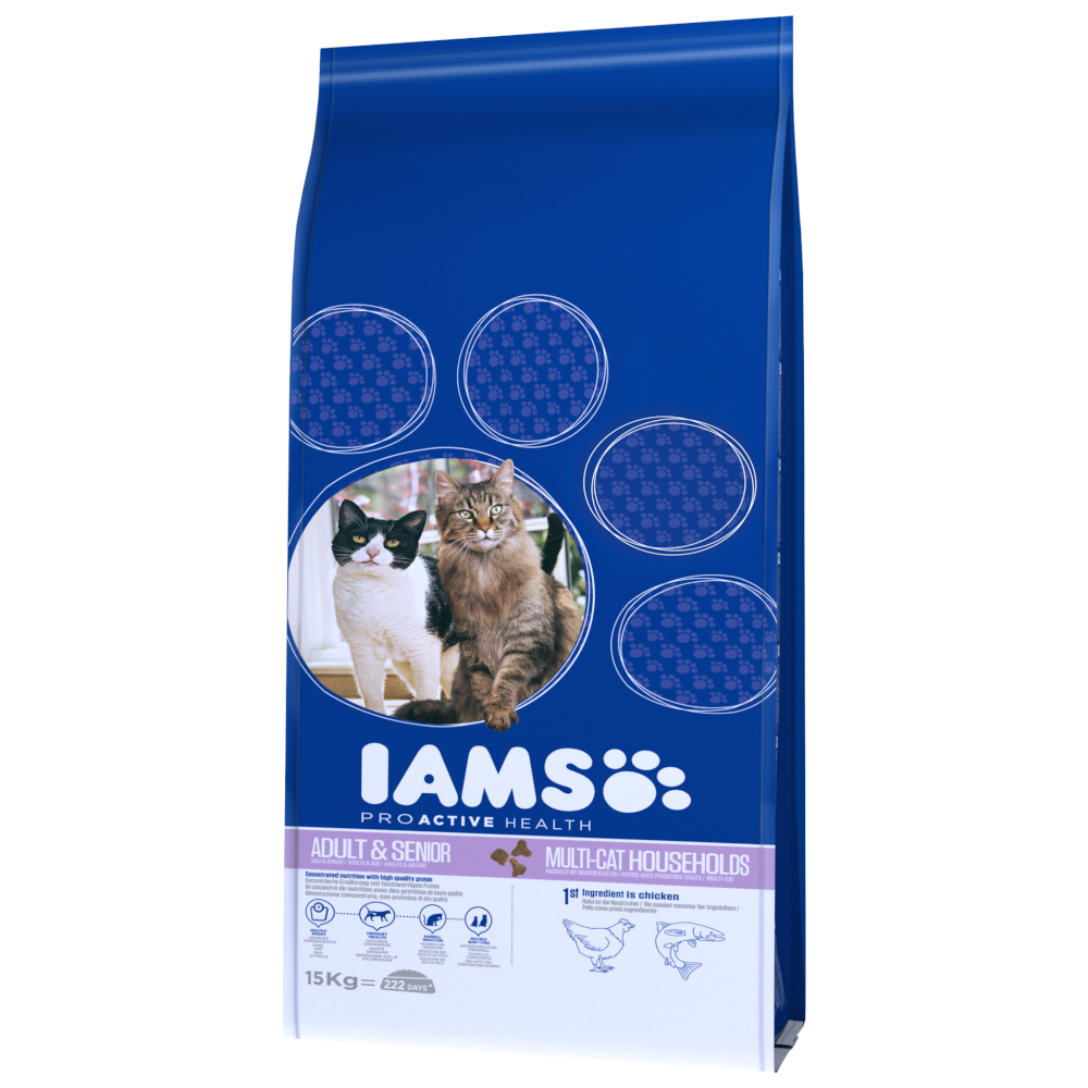 foto del prodotto iams pro active health adult multi cat household 15 kg