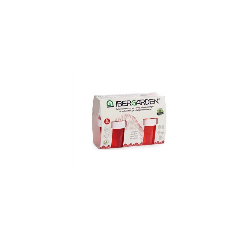 foto del prodotto ibergarden confezione 2 gel 140gr deodorante per ambienti geranio mosche 11001