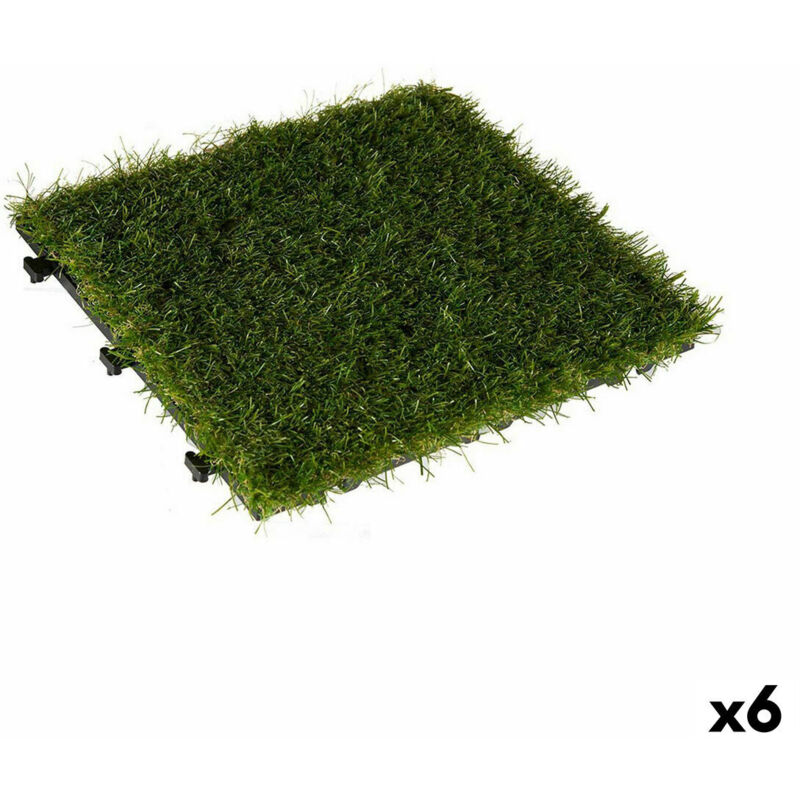 foto del prodotto ibergarden piastrella ad incastro g004 verde plastica 30 x 3,5 x 30 cm prato 6 unit 