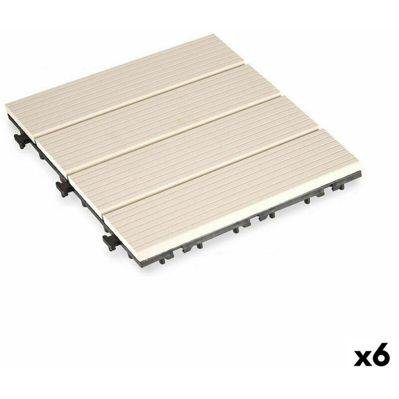 foto del prodotto ibergarden piastrella ad incastro sm 4p awh beige polietilene composite 30 x 2,6 x 30 cm 6 unit 