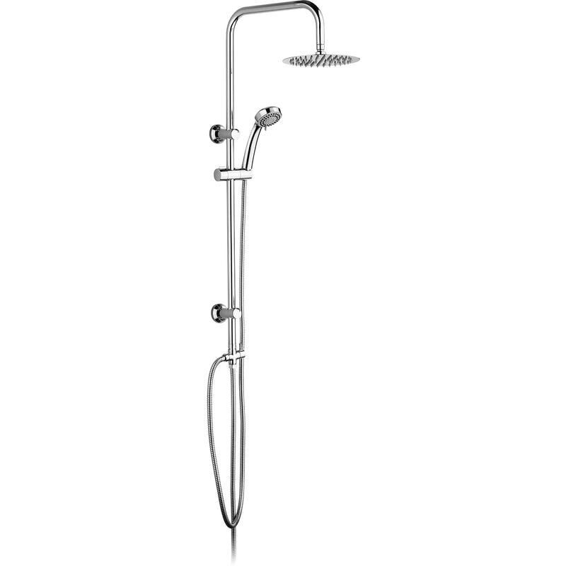 foto del prodotto ibergrif m20702 sistema docce con deviatore, colonna doccia senza rubinetto, cromo, argento