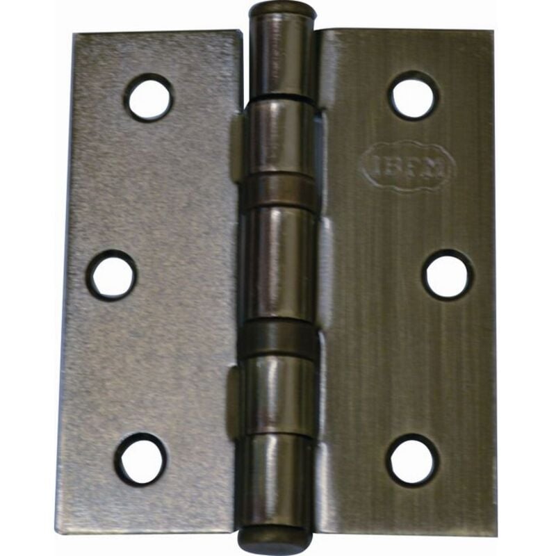 foto del prodotto ibfm - cerniera piana per porta a libro in acciaio bronzato 76x76 mm conf. 2 pz