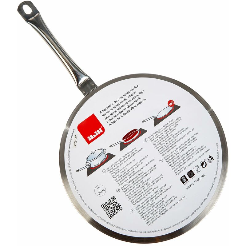 foto del prodotto ibili 703724, piastra a disco induzione diffusore per pentole, in acciaio inox