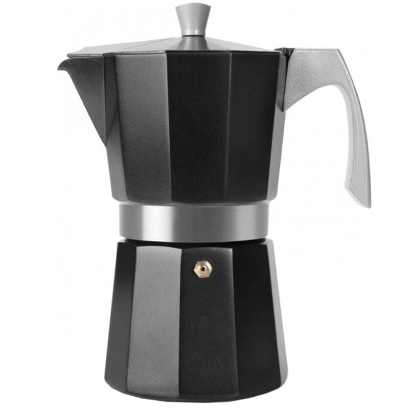 foto del prodotto ibili - macchina per caffè a induzione in alluminio nero 3-6t. evva 623106 disponibile