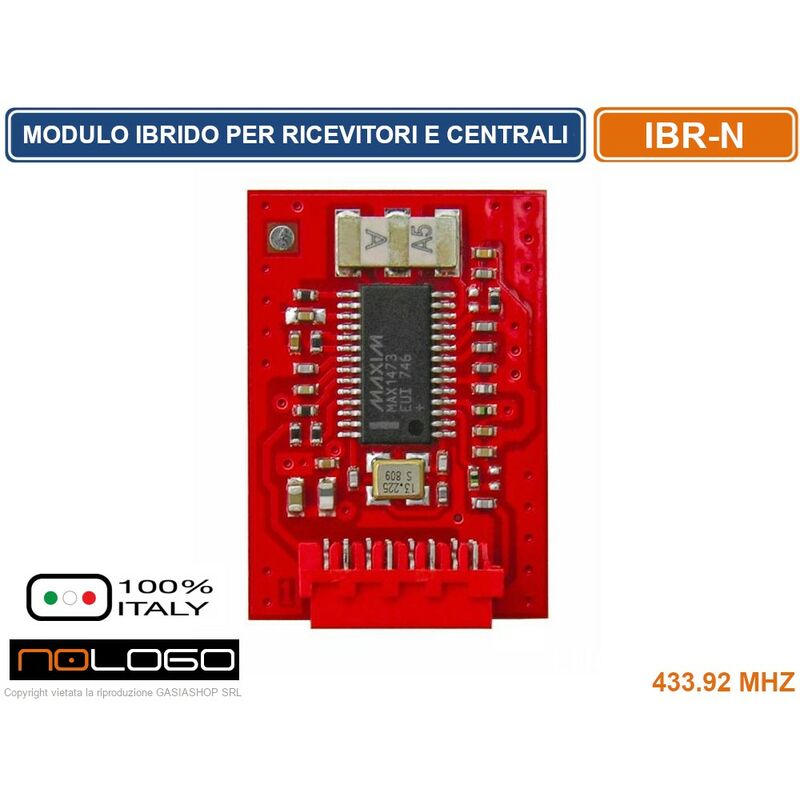 foto del prodotto ibr n ibrido n. ad innesto 433.92 mhz per ricevitori e quadri di comando predisposti