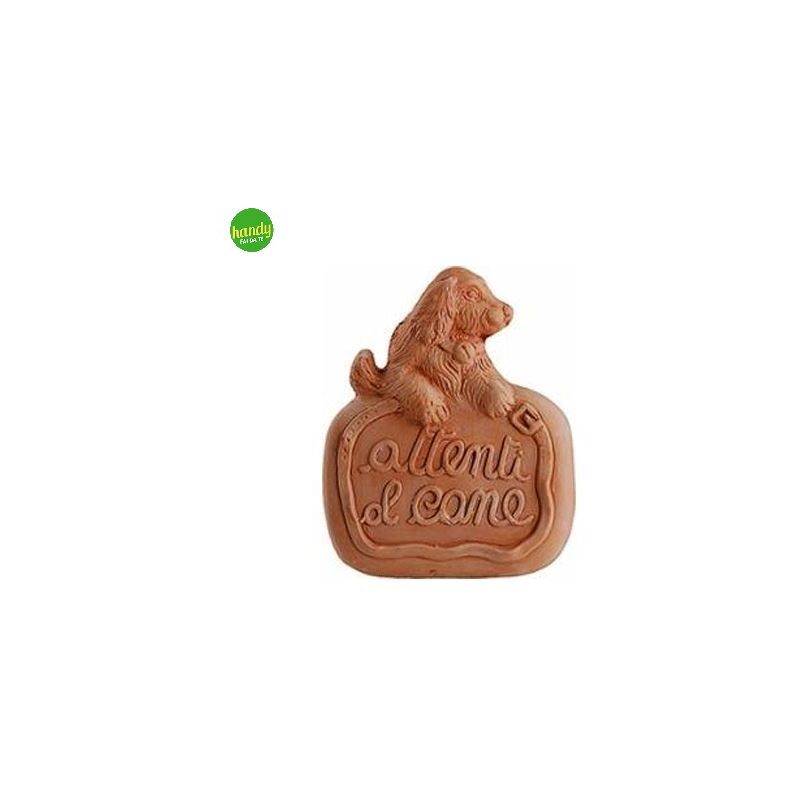 foto del prodotto ibs attenti al cane in terracotta antico mestiere esterno decorazione altezza 20 cm