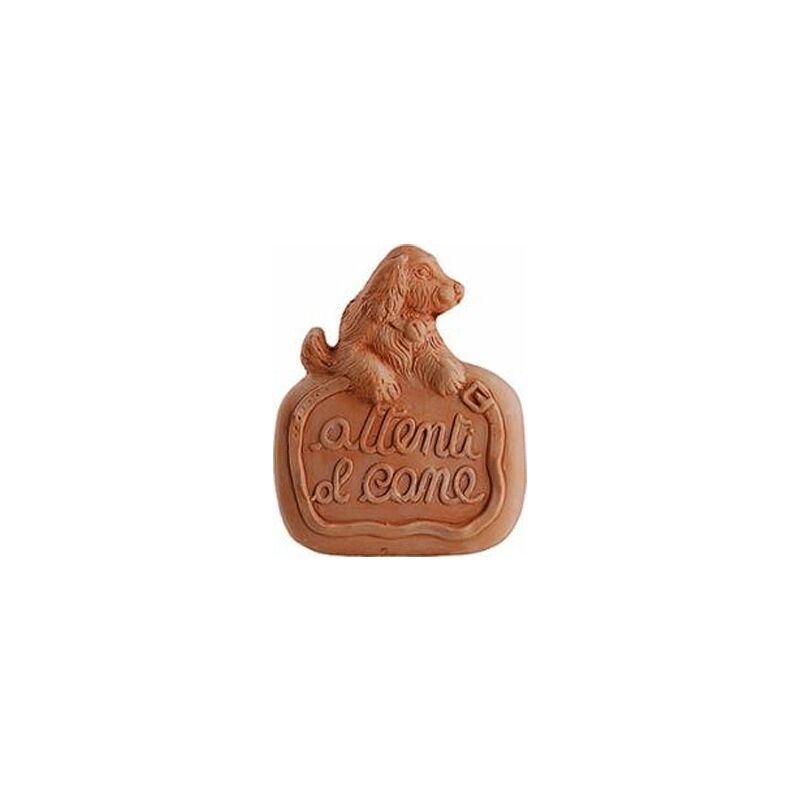 foto del prodotto ibs decorazione attenti al cane rifinita a mano 20 cm in terracotta giardino