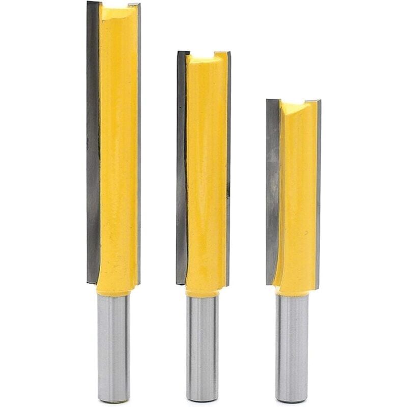 foto del prodotto ibuyke 3 pezzi 8 mm gambo extra lungo fresa, fresa per lavorazione del legno extra lunga fresa dritta 8 mm x 1 2 x 50,8 mm, 8 mm x 1 2 x 63 mm, 8