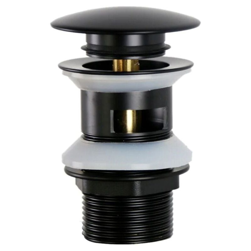 foto del prodotto ibuyke universal promotion g1 1 4 piletta di scarico per lavandino in ottone con troppopieno, sistema click clack, installazione senza attrezzi,