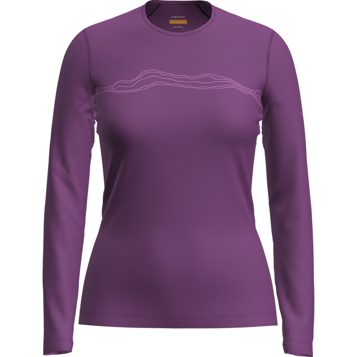 foto del prodotto icebreaker donna maglia a manica lunga 200 oasis crewe mountain pulse