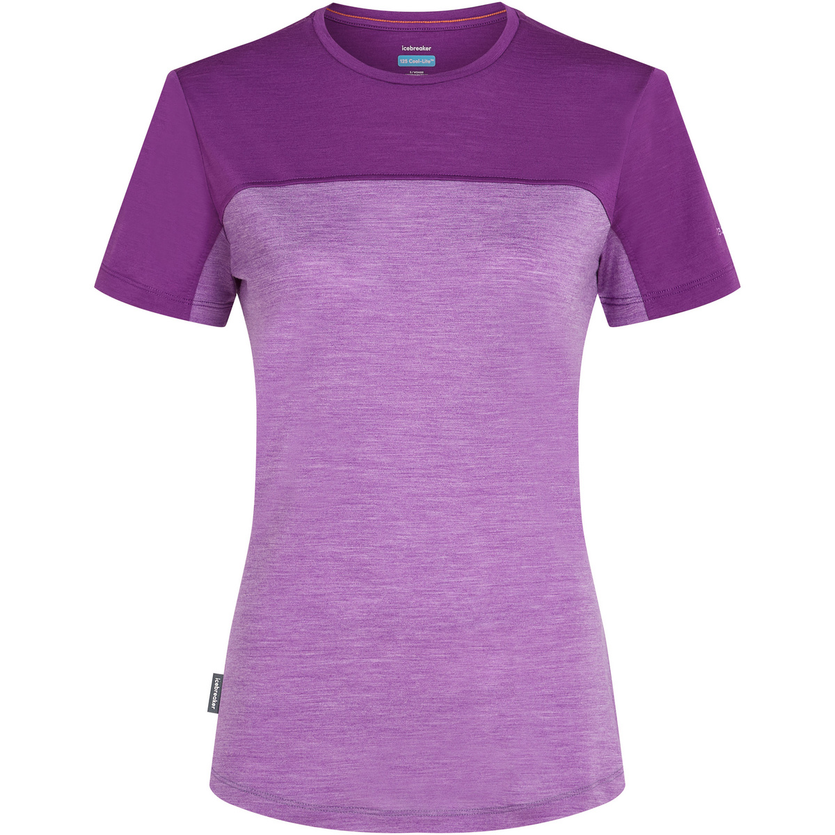foto del prodotto icebreaker donna maglietta cool lite sphere iii colour block