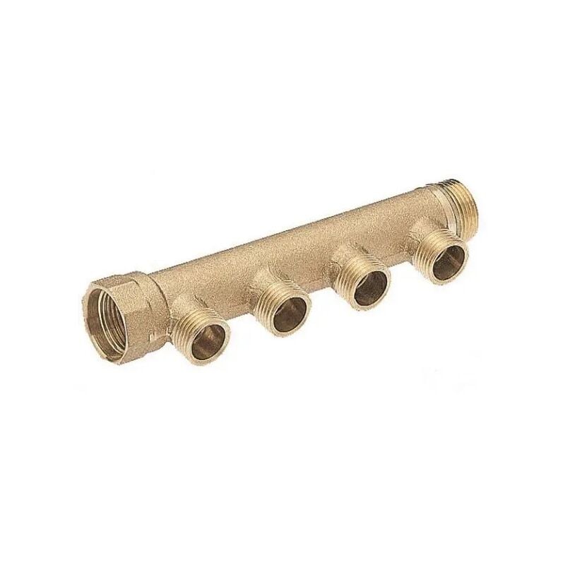 foto del prodotto icma collettore lineare in ottone per riscaldamento maschio femmina 3 4 x 4 vie