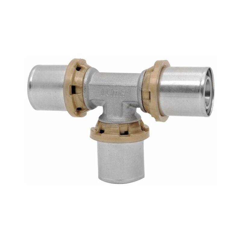 foto del prodotto icma - raccordo a t intermedio ridotto per tubo multistrato a pressare modello sempiter 20 - 16 - 20 x 2 s.p.a.