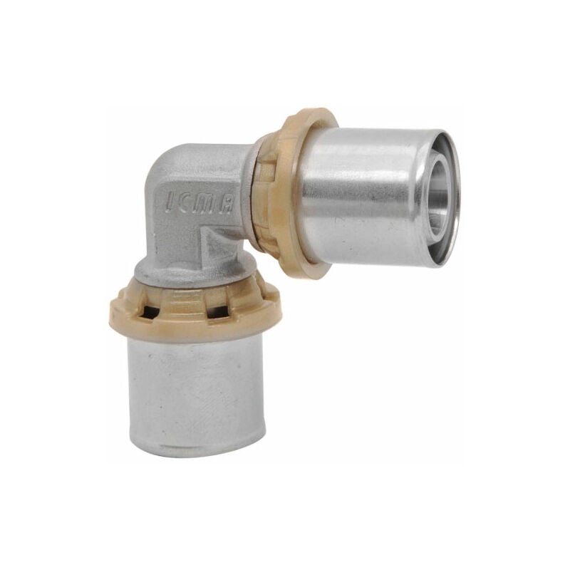 foto del prodotto icma - raccordo curvo doppio per tubo multistrato a pressare modello sempiter 26x3 s.p.a.