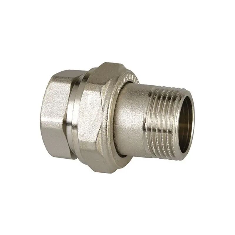 foto del prodotto icma raccordo diritto 3 pezzi maschio femmina in ottone cromato serie 1200 3 4 