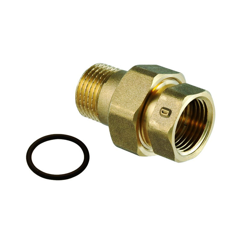 foto del prodotto icma - raccordo diritto 3 pezzi maschio femmina in ottone giallo serie 1200 1' s.p.a.