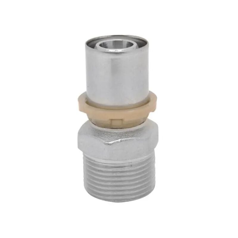 foto del prodotto icma raccordo diritto maschio a pressare per tubo multistrato modello 402 sempiter 3 4 16x2
