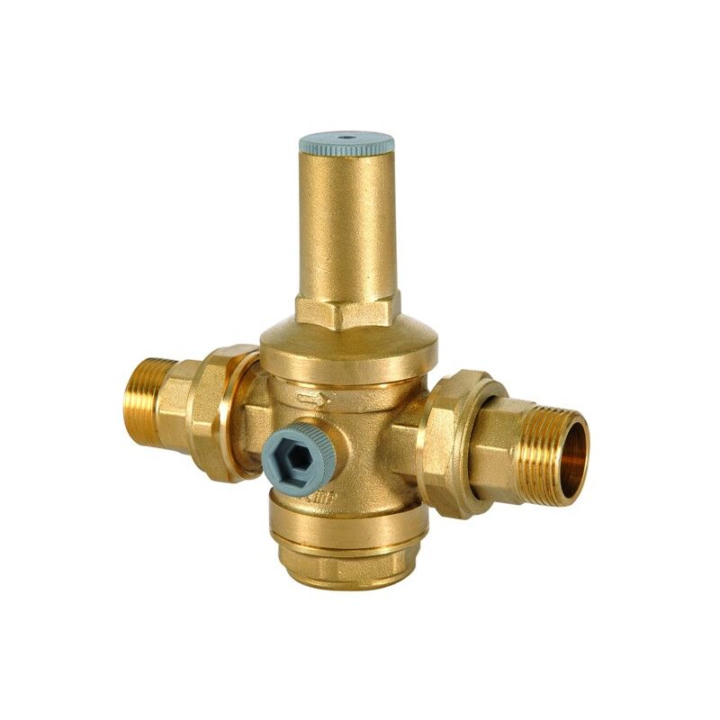 foto del prodotto icma - riduttore di pressione a pistone pn25 con bocchettone e attacco manometro modello 271 1' s.p.a.