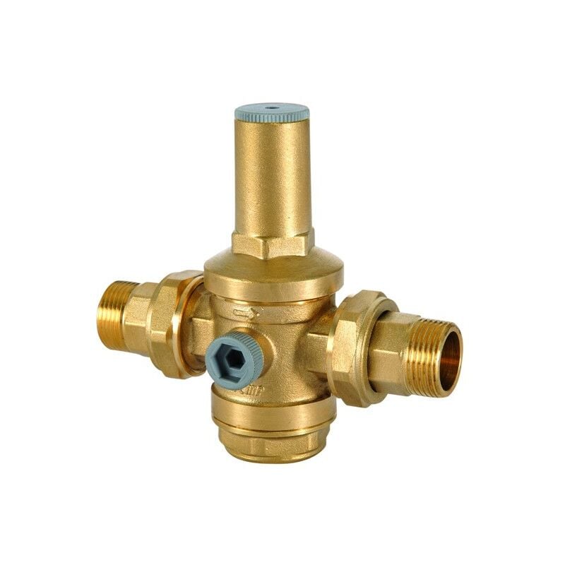 foto del prodotto icma - riduttore di pressione a pistone pn25 con bocchettone e attacco manometro modello 271 3 4' s.p.a.