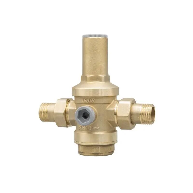 foto del prodotto icma riduttore di pressione acqua a pistone con attacchi bocchettone mm 1 1 4