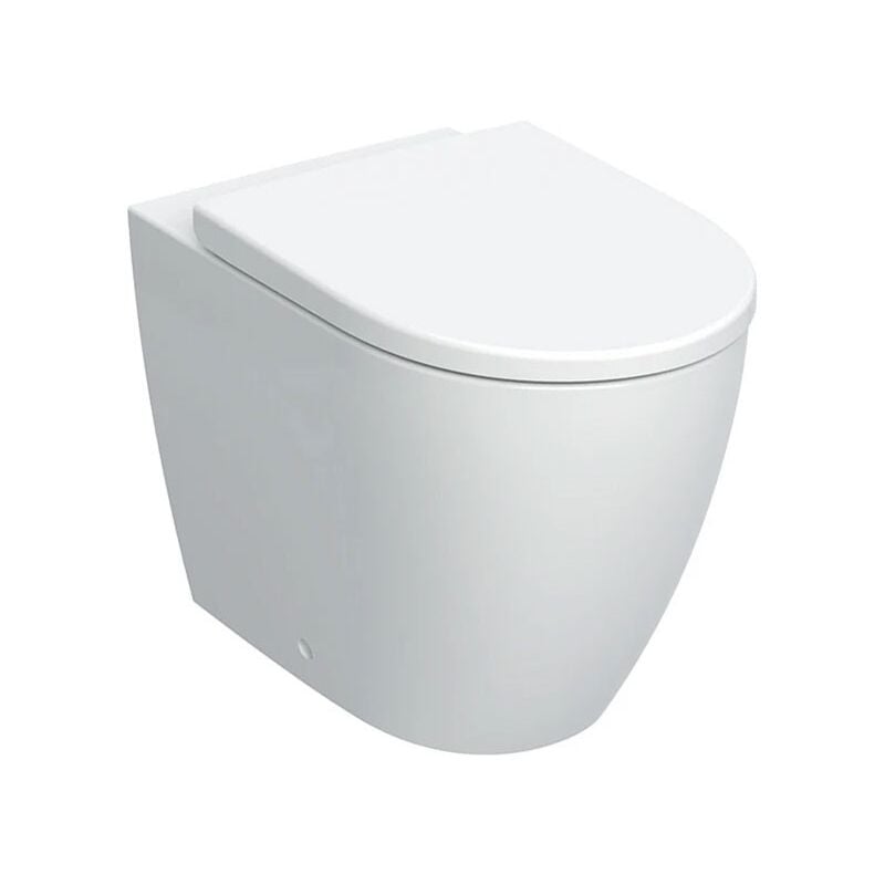 foto del prodotto icon vaso a pavimento, a filo parete, rimfree con sedile con discesa ammortizzata, colore bianco finitura lucido 502.383.00.1 geberit