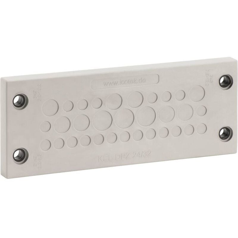 foto del prodotto icotek kel dpz 24 42 piastra passacavo max. 6.5 mm poliammide, gomma grigio, nero 1 pz.
