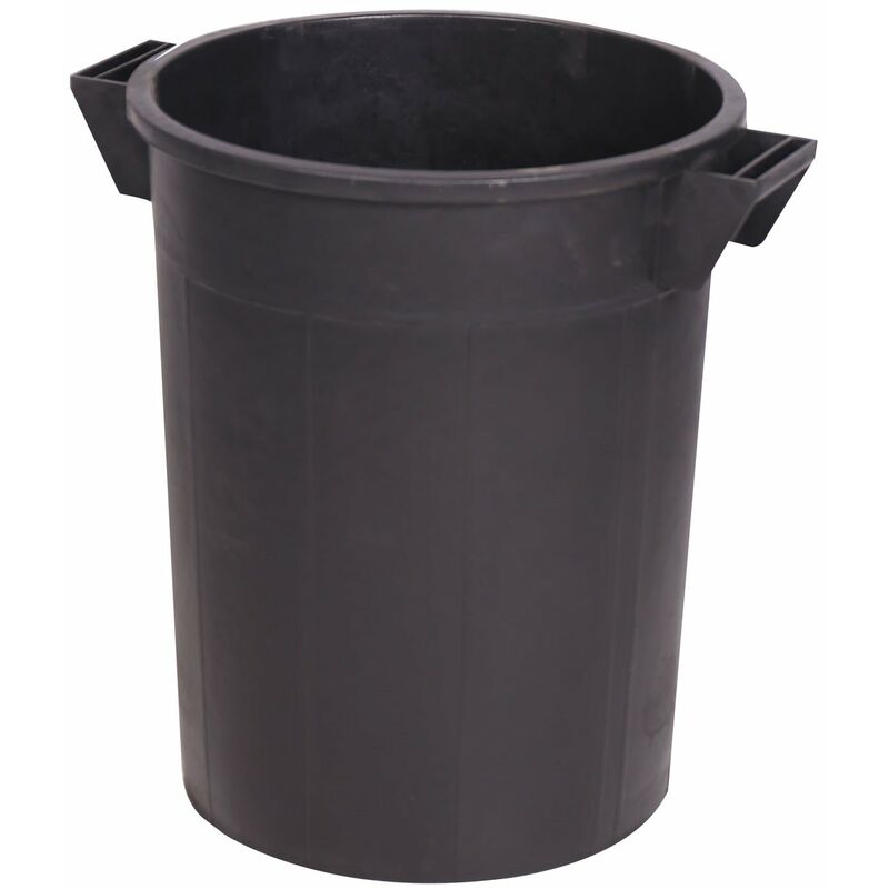 foto del prodotto ics bidone in plastica per spazzatura con manici nero 75 lt. 44 cm. h63 cm.