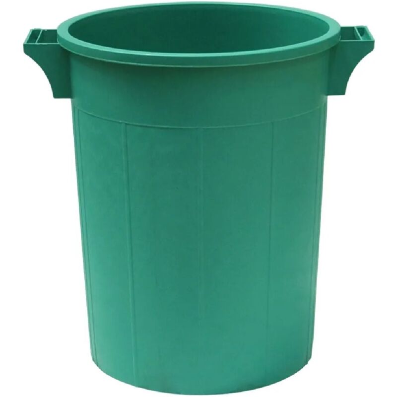 foto del prodotto ics bidone in pvc sovrapponibile senza coperchio per immondizia nero 50 lt 41 x h 49 cm